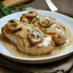PECHUGA RELLENA EN SALSA CHAMPIÑONES